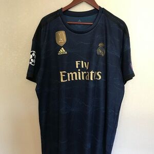 Adidas Navy and Gold Soccer Jersey